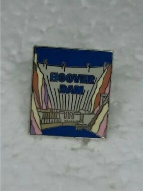 Hoover Dam Souvenir Pin - Multicolor Enamel